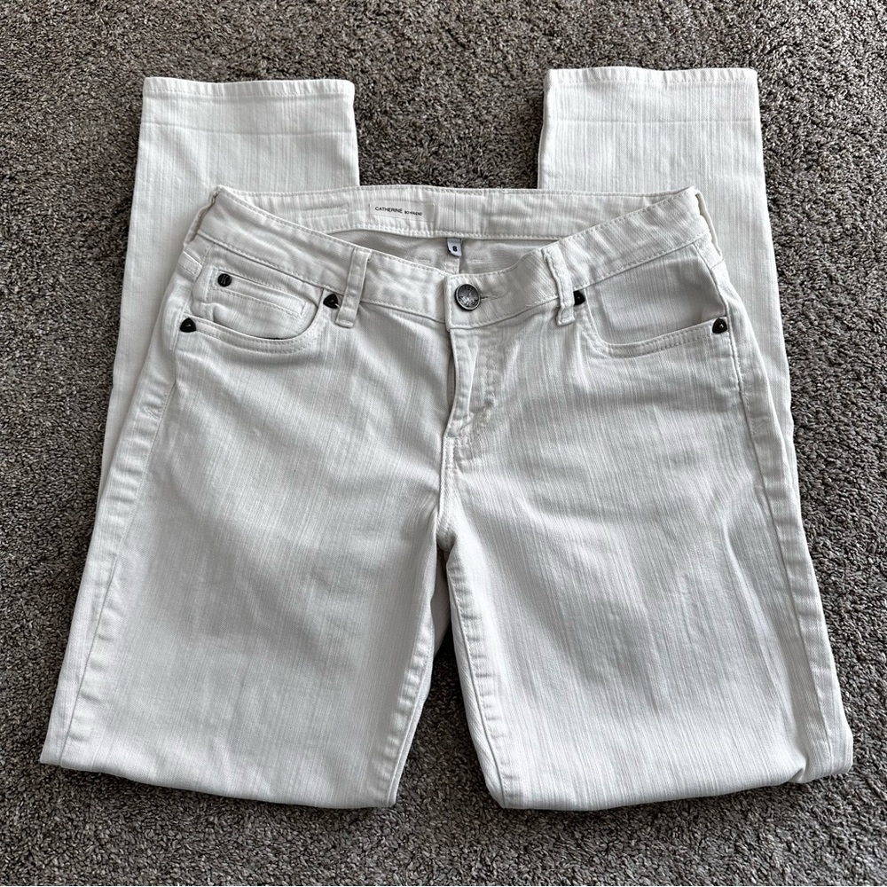 Kut from the Kloth White Boyfriend Jeans